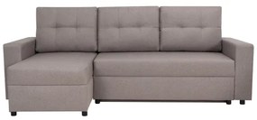 Univerzálna rohová sedačka SEVILLA s funkciou spania a úložným priestorom, sivá