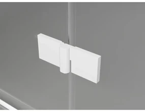 Mexen Lunar, L Duo výklopný sprchový kút 110 x 70 cm, 8mm číre sklo, biely profil, 834L-110L-070P-20-00
