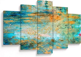 Obraz modrej abstrakcie (150x105 cm)