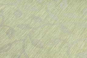 Koberec šnúrkový SIZAL PATIO ploské tkanie 3045 lístie zelený / béžový
