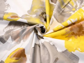 Obliečky z mikrovlákna FEONELLE žlto-sivé Rozmer obliečky: 2 ks 70 x 90 cm | 200 x 220 cm