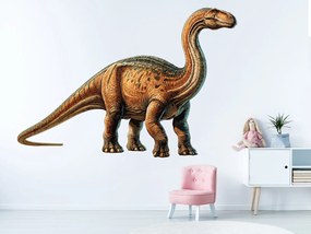 Brontosaurus textilní prelepiteľná nálepka na stenu hárok 47 x 32 cm
