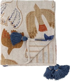 Hnedá deka z recyklovanej bavlny 130x160 cm Anniversary – Bloomingville