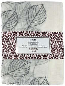 Záclona na páske Holly polyester tmavo šedá 140x260 Merkury Home II/22