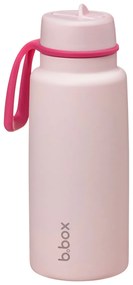 Antikorová termofľaša so slamkou 1 l - ružová