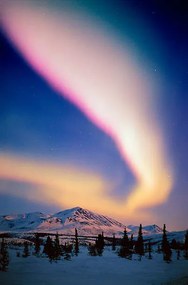 Umelecká fotografie USA, Alaska, Alaskan Range, Aurora Borealis, Johnny Johnson, (26.7 x 40 cm)