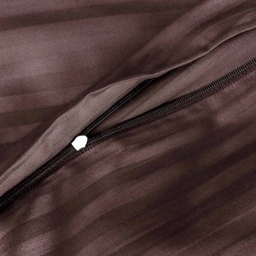 SATÉNOVÉ OBLIEČKY SATINLOVE EXCLUSIVE CIZGILI 160X200 CM, 2KS 70X80 CM HNEDÉ