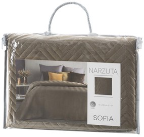 PREHOZ NA KRESLO SOFIA 70X160 CM HNEDÝ