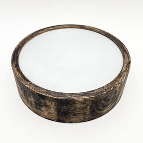 Stropné kúpeľňové svietidlo OAK SMOKY 2xE27/15W/230V IP54, pr. 27,5 cm, dub/hned