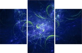 Obraz - modrá abstrakcia (90x60 cm)