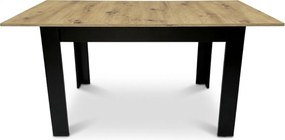 LEOBERT Jedálenský stôl 120-160x80 cm – dubový drevený