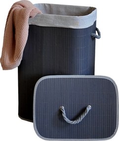 TRENDIE Bambusový kôš na prádlo 72l šedý + DARČEK