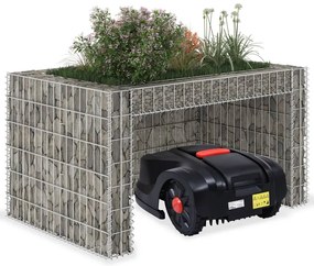 Garáž pre kosačku s vyvýšeným záhonom 110x80x60 cm oceľový drôt