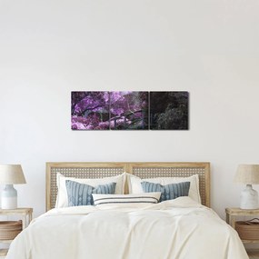Obraz - Mystická záhrada (s hodinami) (90x30 cm)
