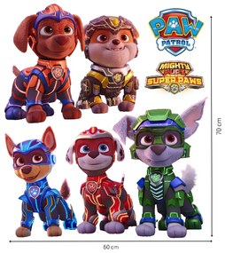 Samolepka na stenu "PAW Patrol - Mighty Pups 2"