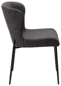 GLAM ČALÚNENÁ STOLIČKA black/black