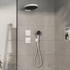 Hansgrohe ShowerSelect Comfort Q, termostat pod omietku pre 1 spotrebič a ďalší výtok, biela matná, HAN-15589700