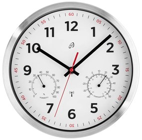 AURIOL® Nástenné hodiny (strieborná/biela) (100354822)
