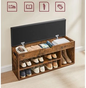 Botník VOREN hnedý/čierny