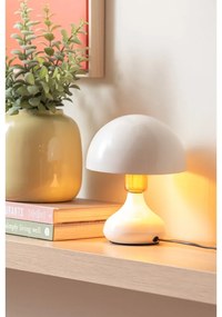 Biela stolová lampa s kovovým tienidlom (výška 23 cm) Binc – Leitmotiv