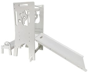 2Kids Toys - Rastúca učiaca veža Mačka so šmykľavkou a tabuľou