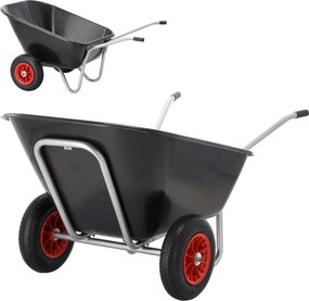 GARDEN LINE Záhradný fúrik – objem 280 l, čierny