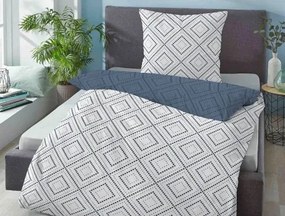 Obliečky renforcé Elena, biela/modrá%