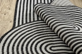 Koberec ORGANIC 2131 geometrický, krémový / čierny / naturálny