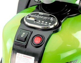 LEAN CARS Detská elektrická trojkolka HT-5188 LED MP3 zelená