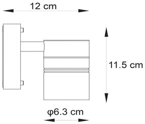 Lucide 14867/05/30 - LED Vonkajšie nástenné svietidlo ARNE-LED 1xGU10/5W/230V