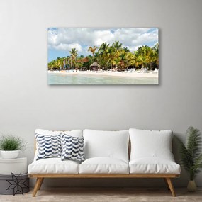 Obraz na plátne Pláž palma stromy príroda 125x50 cm