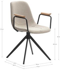 Béžové jedálenské stoličky v súprave 2 ks Tali – Marckeric