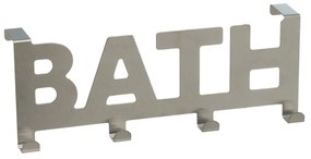 Kovový vešiak na dvere v matne striebornej farbe 32 cm Bath – Casa Selección