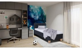 Čalúnená posteľ s úložným priestorom bez matraca MARIA ONE 90x200 cm antracit