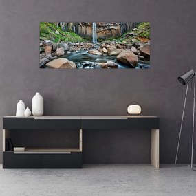 Obraz - Vodopád Svartifoss, Island (120x50 cm)