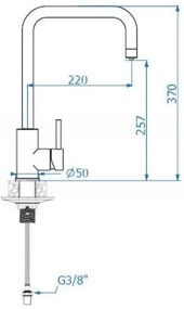 ALVEUS 1139812 - Drezová batéria DUAL 37 cm granit/čierna