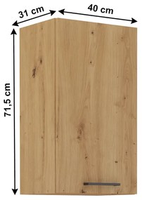 Horná kuchynská skrinka Meriel 40 G-72 1F (dub artisan). Vlastná spoľahlivá doprava až k Vám domov. 1033988