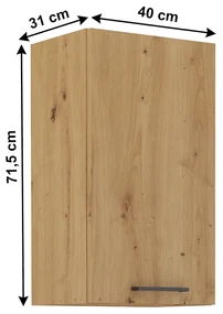 Horná kuchynská skrinka Meriel 40 G-72 1F (dub artisan). Vlastná spoľahlivá doprava až k Vám domov. 1033988
