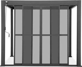 Posuvné dvere pre záhradnú pergolu, polykarbonát Premium, antracitová farba Gutroof