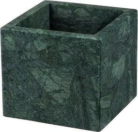 Tmavozelený mramorový kúpeľňový organizér na vatové tampony Marble – Mette Ditmer Denmark
