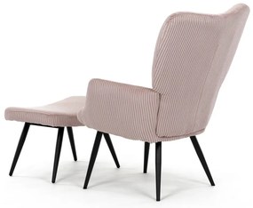 Relaxačné kreslo s podnožkou L7285 PINK6, ružové