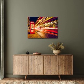 Obraz - červená telefónna búdka (70x50 cm)