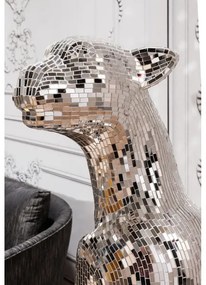 Mosaik Welcome Panther Left XL dekorácia strieborná 150 cm