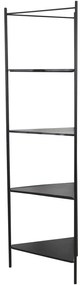 Čierna kovová knižnica 58.5x200 cm Display - Light &amp; Living