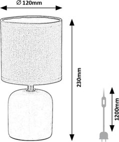 Rabalux DAPHNI stolná lampa 74054