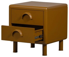 Okrovožltý kovový nočný stolík Rune – WOOOD