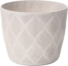 Kvetináč FLOW PETIT ECO WOOD 270 mm, biely*1924