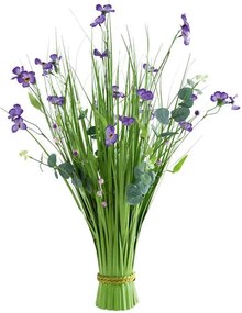 Okrasná tráva zväzok, fialové kvety 70 cm