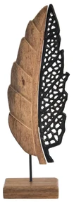 InDecor List na podstavci z mangového dreva Black, 11 x 5 x 35 cm