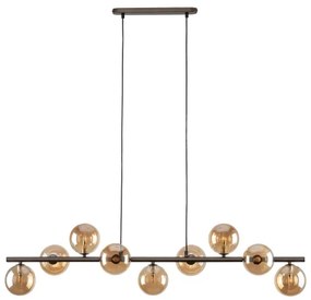 Luster na lanku ESTERA 9xG9/6W/230V hnedá/dymová béžová